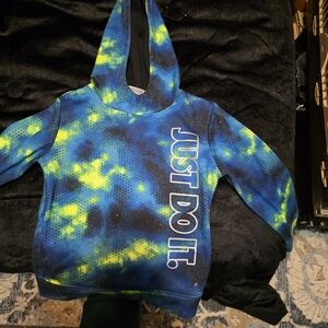 Nike Kids Blue and Yellow Hoodie